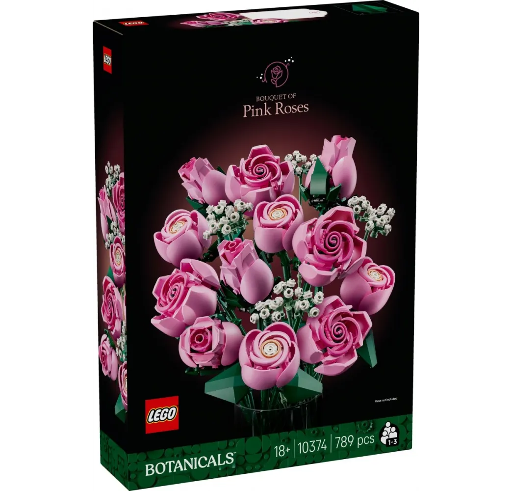 LEGO Botanicals Bukiet różowych róż – klocki konstrukcyjne dla dorosłych