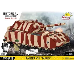 Cobi Klocki Panzer VIII Maus 1353 elementy Historical Collection bardzo duży zestaw