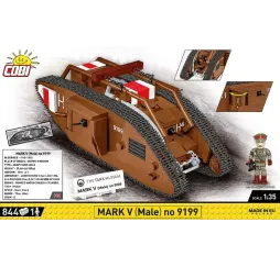 Cobi Klocki Mark V Male NO 9199 844 elementów Historical Collection duży zestaw