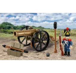 Cobi Klocki Francuski artylerzysta z armatą 97 elementów Napoleonic Wars 6+