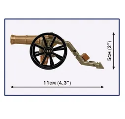 Cobi Klocki Francuski artylerzysta z armatą 97 elementów Napoleonic Wars 6+