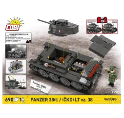 Cobi Klocki Panzer 38 LT VZ.38 690 elementów
