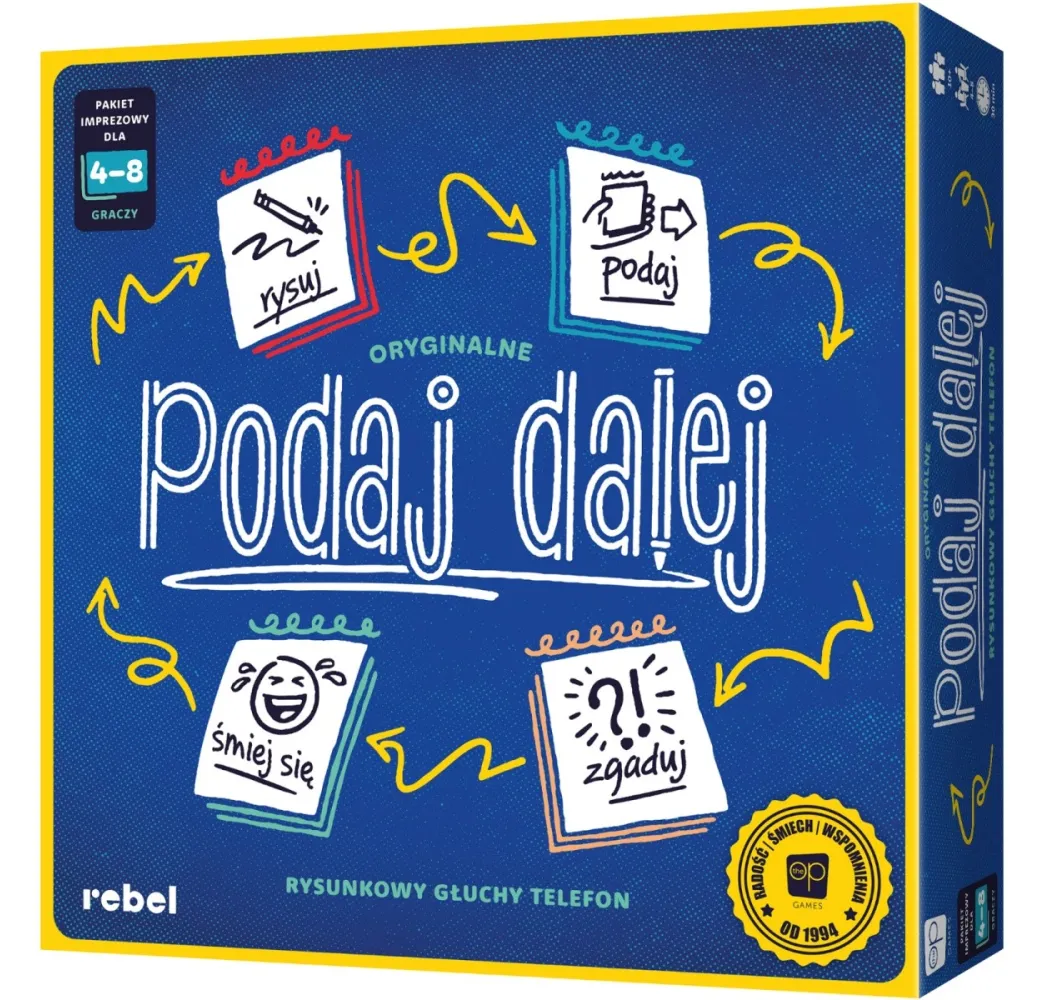 Rebel Gra Podaj dalej! druga edycja – gra planszowa rodzinna