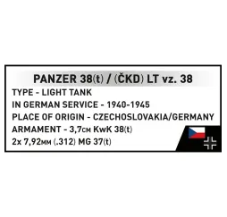 Cobi Klocki Panzer 38 LT VZ.38 690 elementów