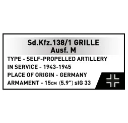 Cobi Klocki SD.KFZ.138/1 Grille 720 elementów Historical Collection duży zestaw