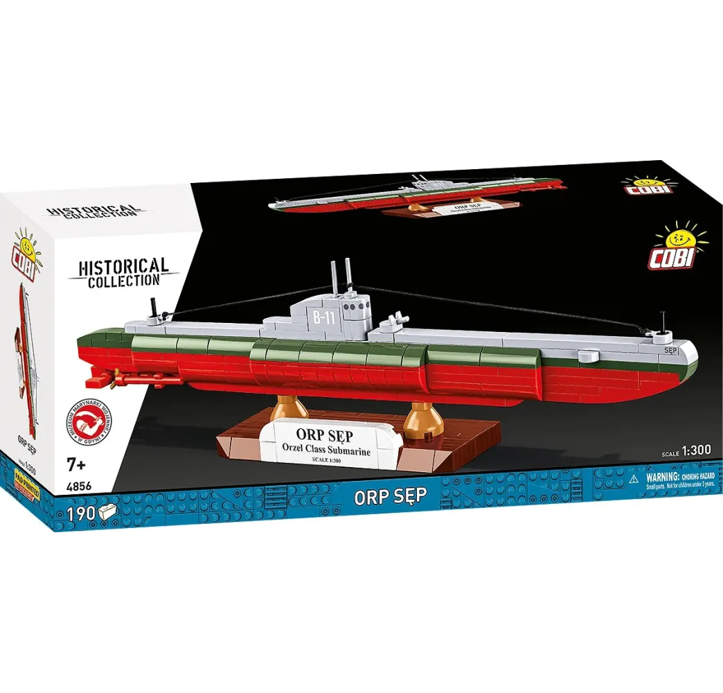 Cobi Klocki ORP Sęp 190 elementów Historical Collection mały zestaw nr kat. COBI-4856