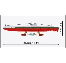Cobi Klocki ORP Sęp 190 elementów Historical Collection mały zestaw nr kat. COBI-4856