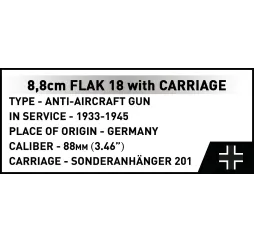 Cobi Klocki 8.8 cm Flak z wózkiem 360 elementów Historical Collection
