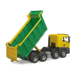 Bruder Wywrotka MAN TGS żółto-zielona – pojazd dla dzieci 3+