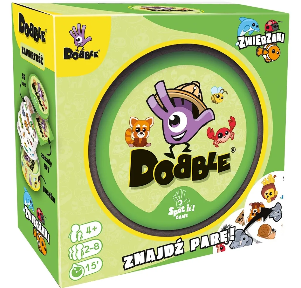 Dobble Zwierzaki Eco gra karciana Rebel 4+