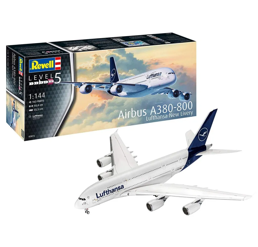 Revell Model plastikowy Airbus A380-800 Lufthansa New Livery