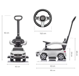 Jeździk Mercedes C-Class biały Milly Mally