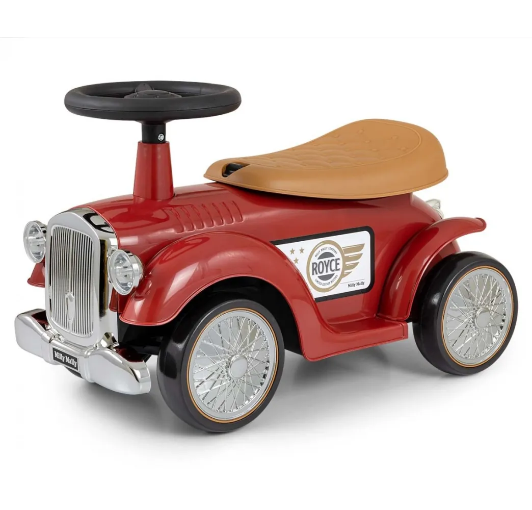 Milly Mally Royce burgundowy jeździk retro