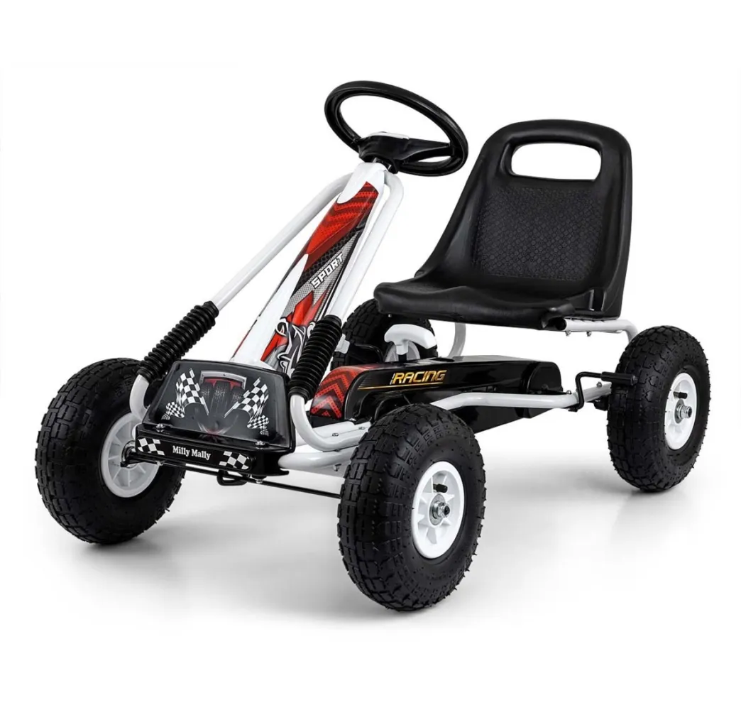 Milly Mally Thor biały gokart na pedały dla dzieci