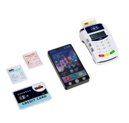 Klein Terminal płatniczy ze smartfonem sklep 3 paragony