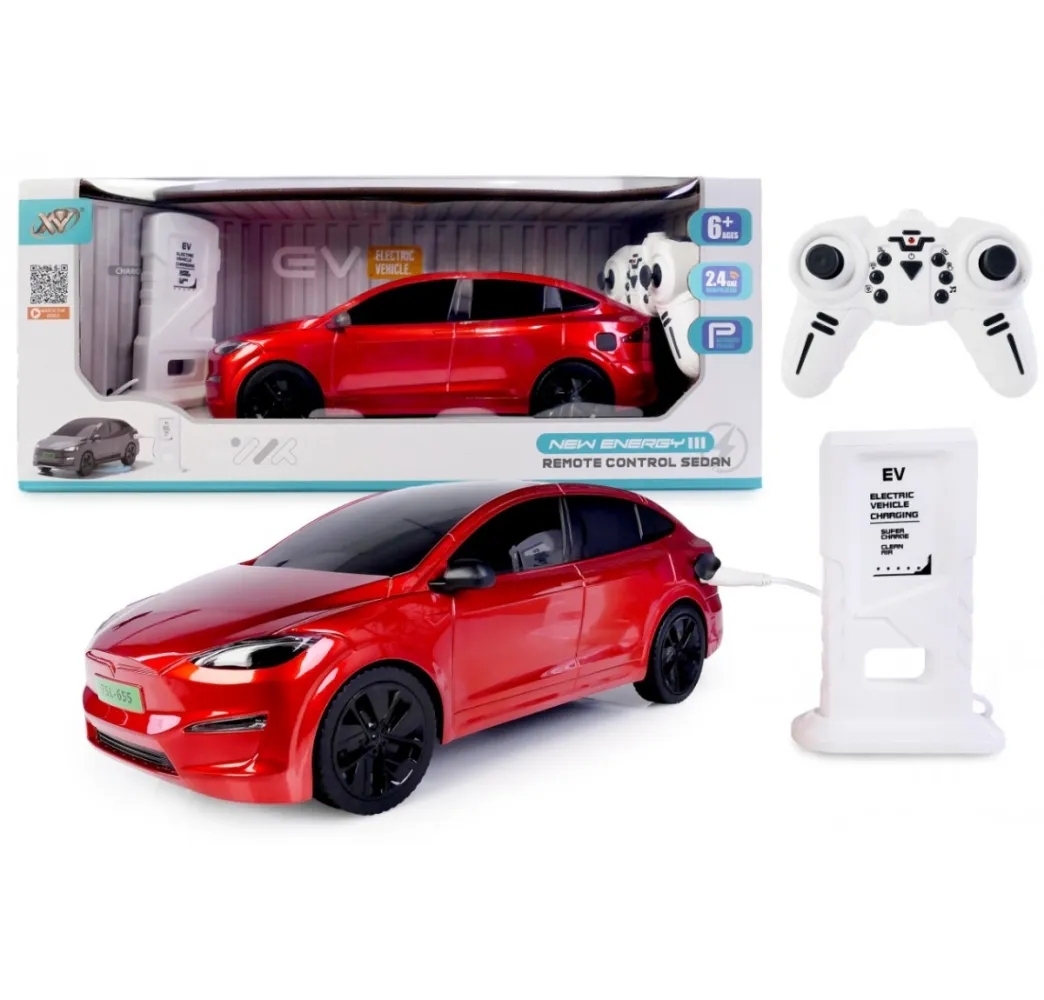 Artyk Auto R/C czerwone – pojazd RC ze stacją ładowania