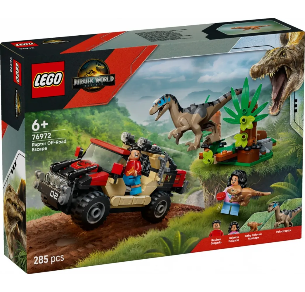 LEGO Jurassic World klocki Ucieczka przed raptorem