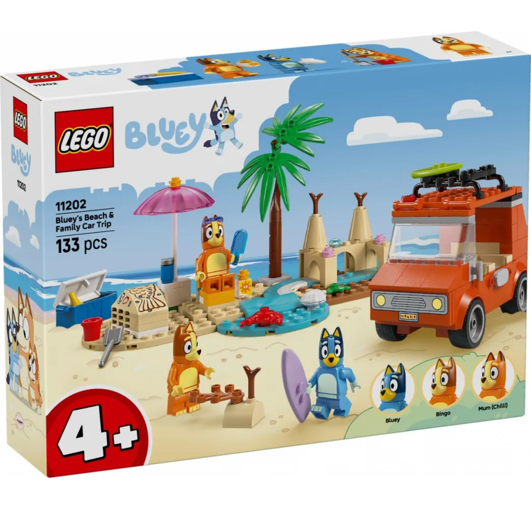 Bluey rodzinna wycieczka autem LEGO klocki 4+