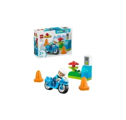 LEGO DUPLO Niebieski motocykl policyjny – klocki 2+