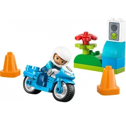 LEGO DUPLO Niebieski motocykl policyjny – klocki 2+