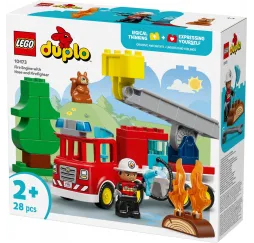 LEGO DUPLO Wóz strażacki – klocki edukacyjne 2+