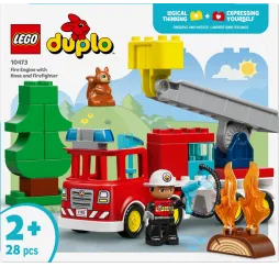 LEGO DUPLO Wóz strażacki – klocki edukacyjne 2+