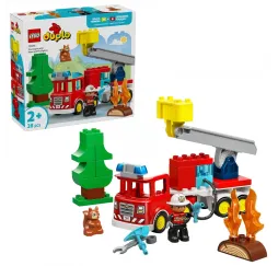 LEGO DUPLO Wóz strażacki – klocki edukacyjne 2+