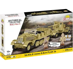 Cobi Sd.Kfz.8 z Flak 36 – klocki konstrukcyjne
