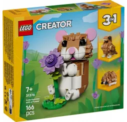LEGO Creator Uroczy chomik z kwiatkiem – klocki 3w1