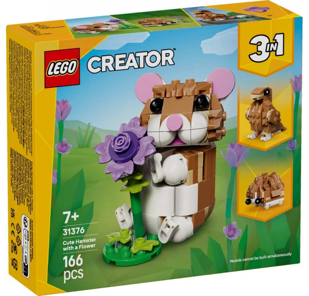 LEGO Creator Uroczy chomik z kwiatkiem – klocki 3w1