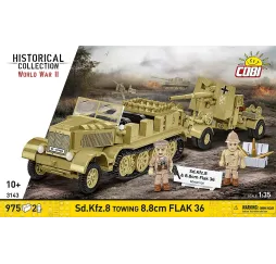 Cobi Sd.Kfz.8 z Flak 36 – klocki konstrukcyjne