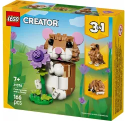 LEGO Creator Uroczy chomik z kwiatkiem – klocki 3w1