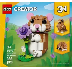 LEGO Creator Uroczy chomik z kwiatkiem – klocki 3w1