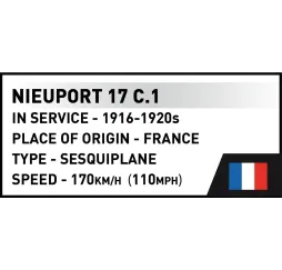 Cobi Nieuport 17 C.1 – klocki konstrukcyjne 277 el.
