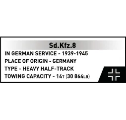 Cobi Sd.Kfz.8 z Flak 36 – klocki konstrukcyjne