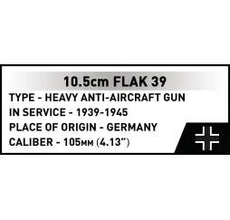 10,5 cm Flak 39 klocki konstrukcyjne Cobi 339 el.