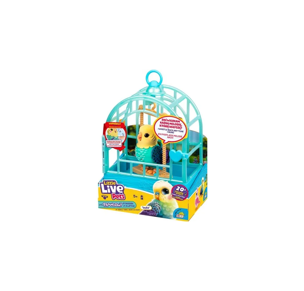 Little Live Pets ptaszek interaktywny Cobi błękitny