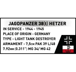 Jagdpanzer 38(t) Chwat – klocki konstrukcyjne COBI