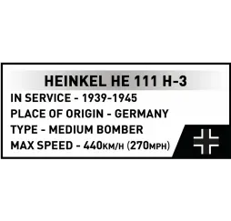 Heinkel He 111 H-3 Cobi Klocki konstrukcyjne 788 el.