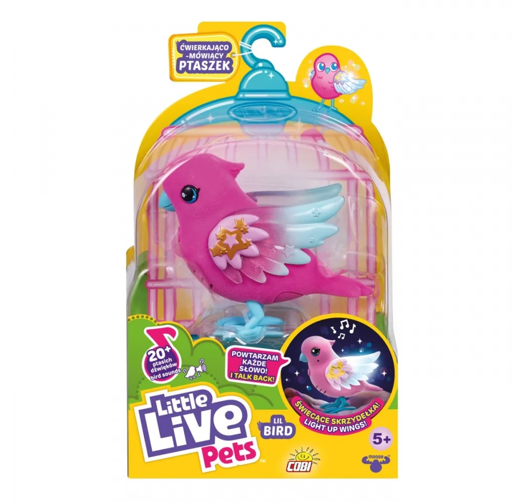Little Live Pets Ptaszek różowy figurka interaktywna