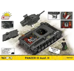 Panzer III Ausf. H – klocki konstrukcyjne Cobi 963 el.