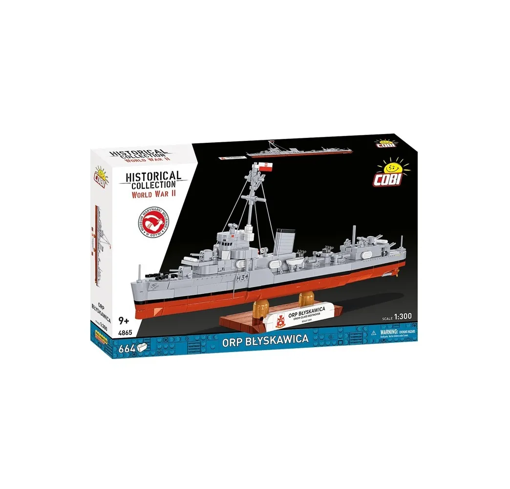 Cobi ORP Błyskawica 664 el. – klocki konstrukcyjne