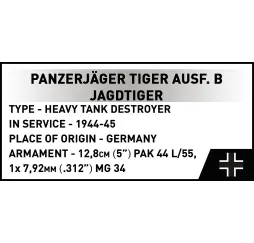 Panzerjager Tiger Ausf. B – klocki konstrukcyjne Cobi
