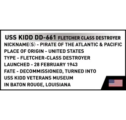 Cobi USS Kidd – klocki konstrukcyjne Historical Collection