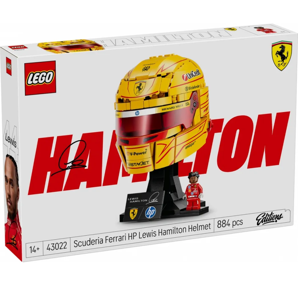 LEGO klocki Lewis Hamilton Ferrari – kask kolekcjonerski