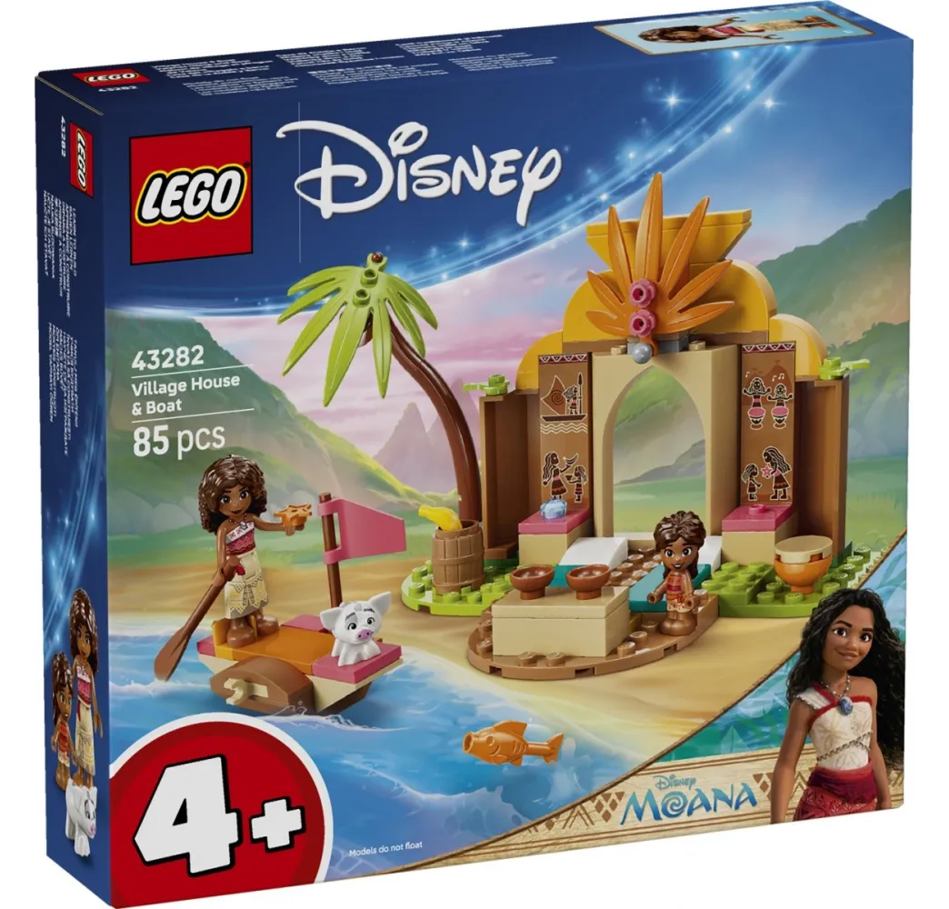 Vaiana LEGO klocki konstrukcyjne chatka i łódź 4+