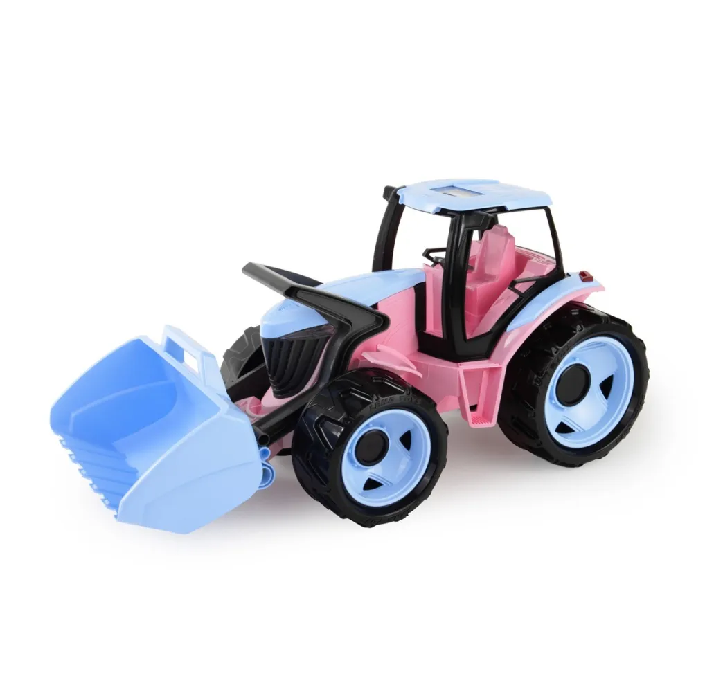 Lena Pojazd Traktor z łyżką w pudełku 62 cm, różowy