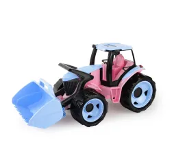 Lena Pojazd Traktor z łyżką w pudełku 62 cm, różowy