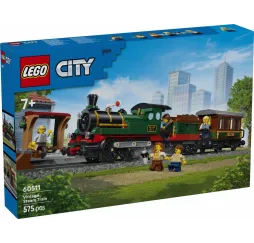 LEGO City Retro pociąg z lokomotywą parową 7+