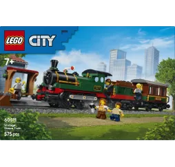 LEGO City Retro pociąg z lokomotywą parową 7+
